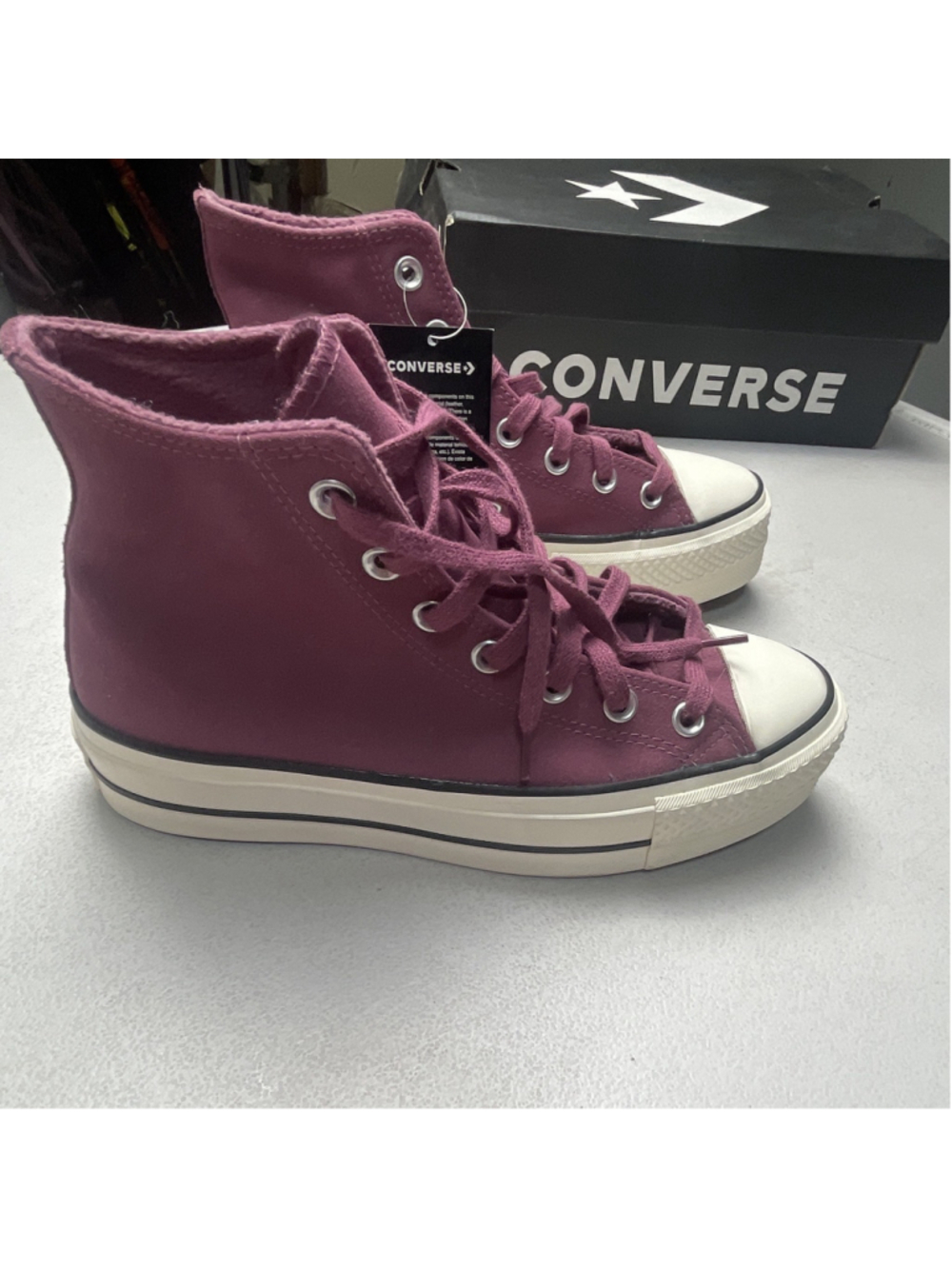 Converse Chuck Taylor All Star Lift Hi Platform High Top Shadowberry 572229C - Picture 2 of 10